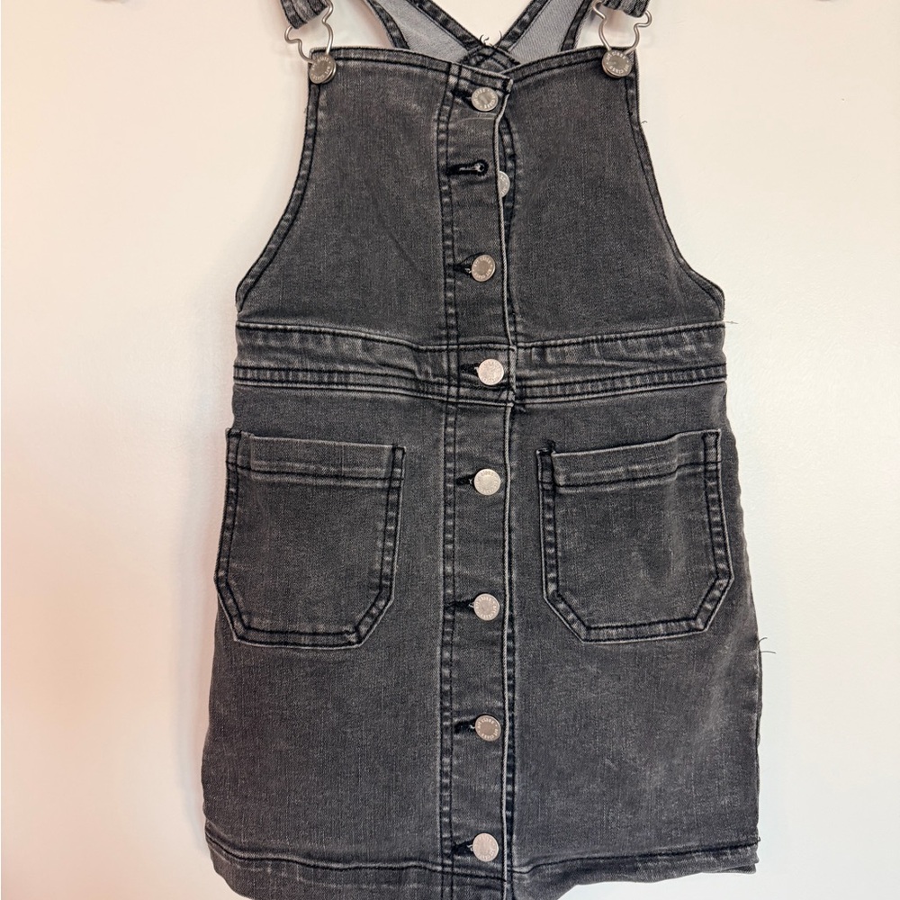 art class Black Denim Button-Front Girls' Overall Dress